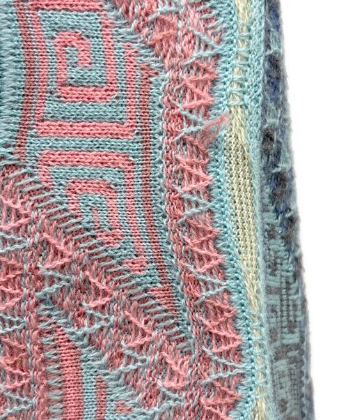 Coogi（クージー）Coogi (クージー) 3Dニットコート ブルー×ピンク サイズ:Sの古着・服飾アイテム