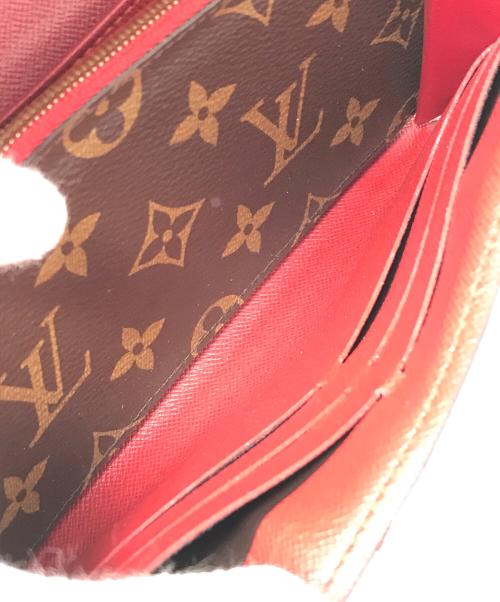 LOUIS VUITTON（ルイ ヴィトン）LOUIS VUITTON (ルイ ヴィトン) 長財布 ポルトフォイユ サラ レティーロ  モノグラム レッド×ブラウン サイズ:実寸サイズにてご確認ください。の古着・服飾アイテム