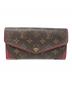 LOUIS VUITTON（ルイ ヴィトン）の古着「長財布 ポルトフォイユ サラ レティーロ  モノグラム」｜レッド×ブラウン