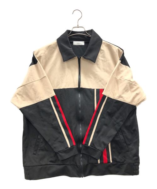 ADRER（アドラー）ADRER (アドラー) トラックジャケット ブラック×ベージュ サイズ:Sの古着・服飾アイテム