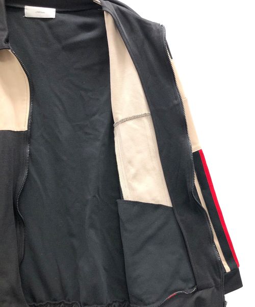 ADRER（アドラー）ADRER (アドラー) トラックジャケット ブラック×ベージュ サイズ:Sの古着・服飾アイテム