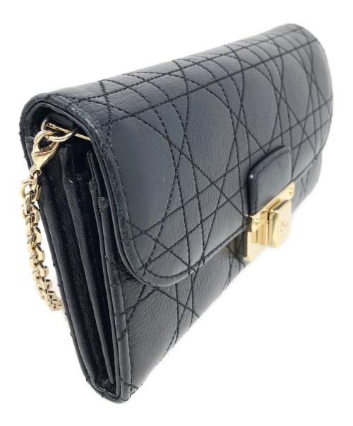 Christian Dior（クリスチャン ディオール）Christian Dior (クリスチャン ディオール) チェーンウォレット　カナージュ ブラック サイズ:実寸サイズにてご確認ください。の古着・服飾アイテム