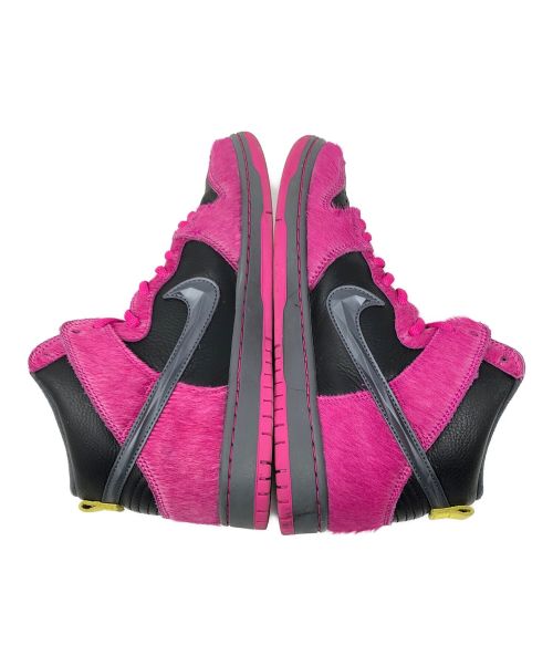 NIKE（ナイキ）NIKE (ナイキ) ハイカットスニーカー SB DUNK HIGH PRO QS(スケートボーディング ダンク ハイ クイックストライク) ピンク×グレー サイズ:26cmの古着・服飾アイテム