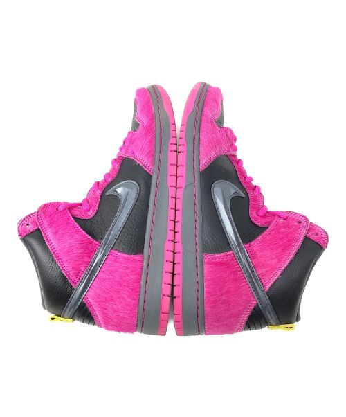 NIKE（ナイキ）NIKE (ナイキ) ハイカットスニーカー SB DUNK HIGH PRO QS(スケートボーディング ダンク ハイ クイックストライク) ピンク×グレー サイズ:26cmの古着・服飾アイテム