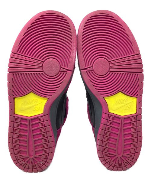 NIKE（ナイキ）NIKE (ナイキ) ハイカットスニーカー SB DUNK HIGH PRO QS(スケートボーディング ダンク ハイ クイックストライク) ピンク×グレー サイズ:26cmの古着・服飾アイテム