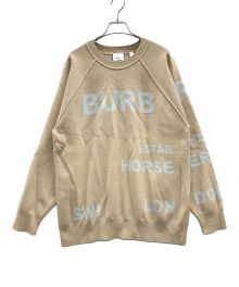 BURBERRY（バーバリー）の古着「ホースフェリーニット」｜ベージュ
