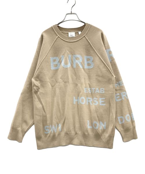 BURBERRY（バーバリー）BURBERRY (バーバリー) ホースフェリーニット ベージュ サイズ:Lの古着・服飾アイテム