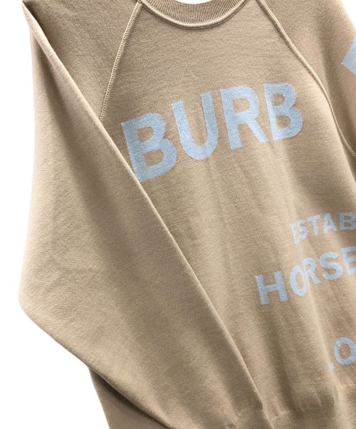 BURBERRY（バーバリー）BURBERRY (バーバリー) ホースフェリーニット ベージュ サイズ:Lの古着・服飾アイテム