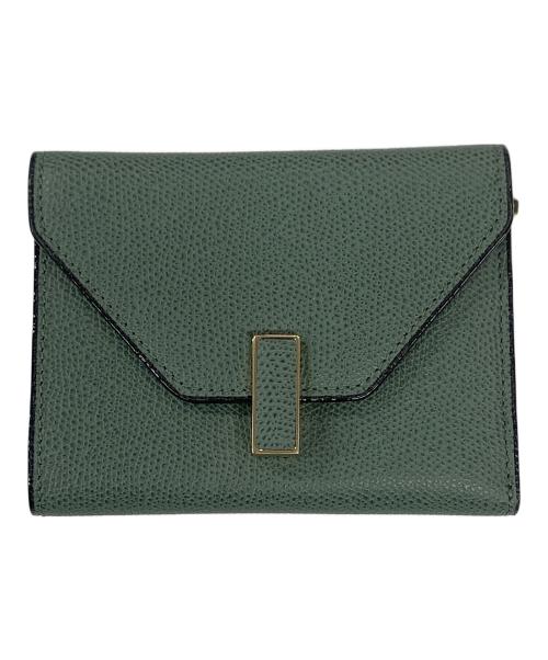 Valextra（ヴァレクストラ）Valextra (ヴァレクストラ) 3つ折り財布 イジィデ ウォレット グリーン サイズ:実寸サイズにてご確認ください。の古着・服飾アイテム