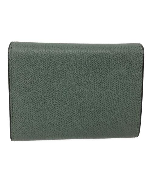 Valextra（ヴァレクストラ）Valextra (ヴァレクストラ) 3つ折り財布 イジィデ ウォレット グリーン サイズ:実寸サイズにてご確認ください。の古着・服飾アイテム