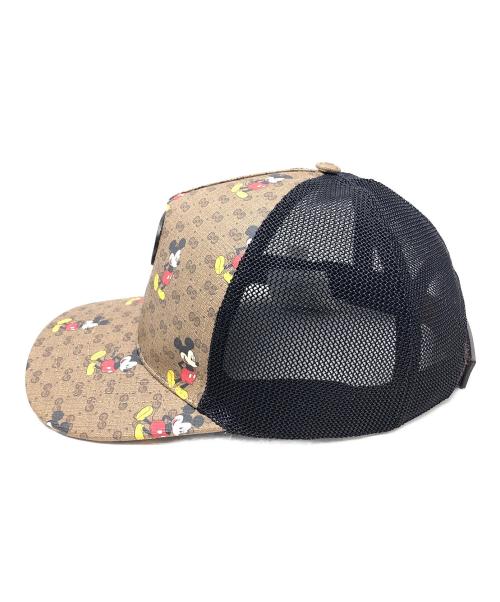 GUCCI（グッチ）GUCCI (グッチ) DISNEY (ディズニー) キャップ　ディズニーコラボ ベージュ×ブラック サイズ:M 58cmの古着・服飾アイテム