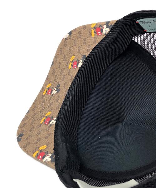 GUCCI（グッチ）GUCCI (グッチ) DISNEY (ディズニー) キャップ　ディズニーコラボ ベージュ×ブラック サイズ:M 58cmの古着・服飾アイテム