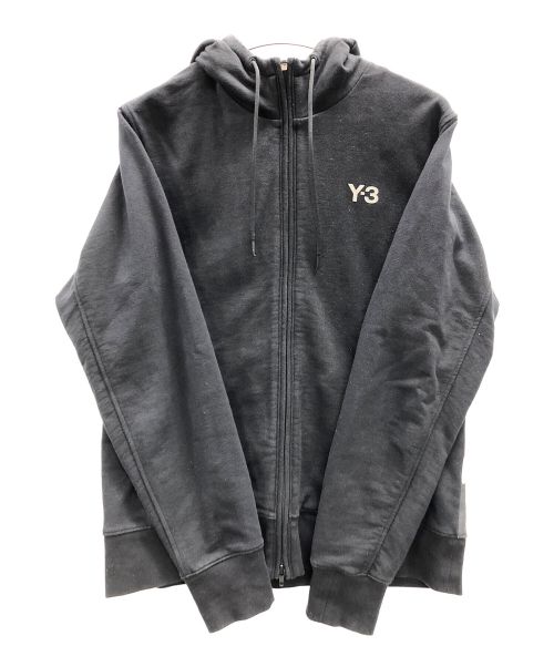 Y-3（ワイスリー）Y-3 (ワイスリー) adidas (アディダス) YOHJI YAMAMOTO (ヨウジヤマモト) ジップパーカー　アートグラフィックスウェット ブラック サイズ:L/Gの古着・服飾アイテム