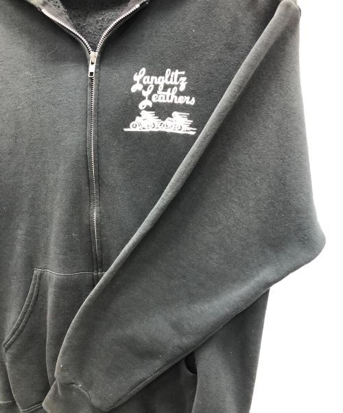 Langlitz Leathers（ラングリッツレザー）Langlitz Leathers (ラングリッツレザー) ジップパーカー ブラック サイズ:実寸サイズにてご確認ください。の古着・服飾アイテム