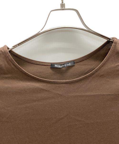 mizuiro-ind（ミズイロインド）mizuiro-ind (ミズイロインド) カットソーワンピース ブラウン サイズ:実寸サイズにてご確認ください。の古着・服飾アイテム