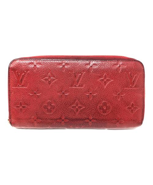 LOUIS VUITTON（ルイ ヴィトン）LOUIS VUITTON (ルイ ヴィトン) 長財布 モノグラム・アンプラント ジッピー･ウォレット レッド サイズ:実寸サイズにてご確認ください。の古着・服飾アイテム