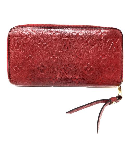 LOUIS VUITTON（ルイ ヴィトン）LOUIS VUITTON (ルイ ヴィトン) 長財布 モノグラム・アンプラント ジッピー･ウォレット レッド サイズ:実寸サイズにてご確認ください。の古着・服飾アイテム