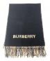 BURBERRY (バーバリー) リバーシブルマフラー ベージュ×ブラック サイズ:168X30cm：32000円