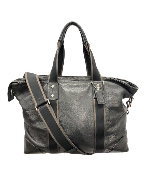 COACH（コーチ）COACH (コーチ) 2WAYバッグ トートバッグ ショルダーバッグ トートバッグ ヘリテージ ウェブレザー ユーティリティートートバッグ ブラック サイズ:実寸サイズにてご確認ください。の古着・服飾アイテム