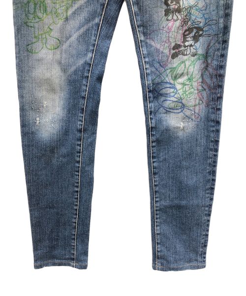 Hysteric Glamour（ヒステリックグラマー）Hysteric Glamour (ヒステリックグラマー) SKOLOCT (スコロクト) デニムパンツ ブルー サイズ:Sの古着・服飾アイテム