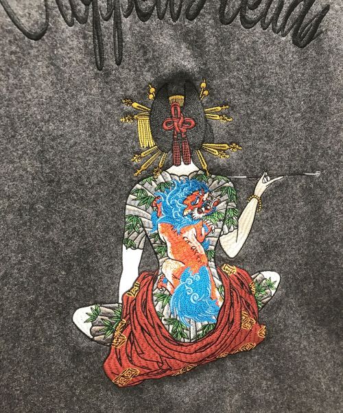 CROPPED HEADS（クロップドヘッズ）CROPPED HEADS (クロップドヘッズ) ウールスタジャン グレー サイズ:Mの古着・服飾アイテム