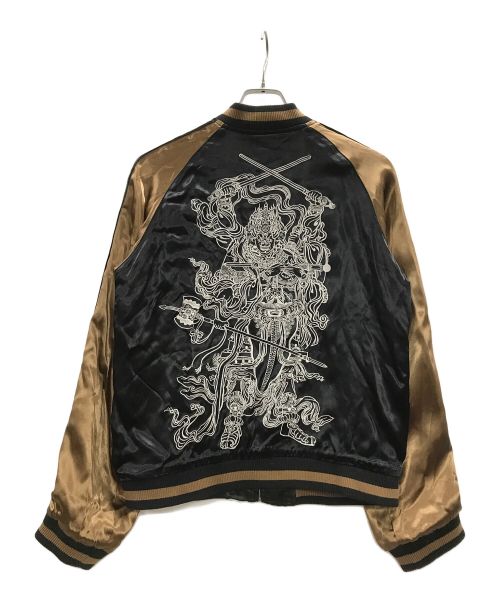 花旅楽団（ハナタビガクダン）花旅楽団 (ハナタビガクダン) スカジャン ブラック サイズ:Mの古着・服飾アイテム