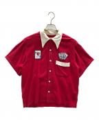 GOLDEN LOBBYゴールデンロビー）の古着「ボーリングシャツ」｜レッド