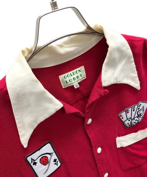 GOLDEN LOBBY（ゴールデンロビー）GOLDEN LOBBY (ゴールデンロビー) ボーリングシャツ レッド サイズ:38の古着・服飾アイテム