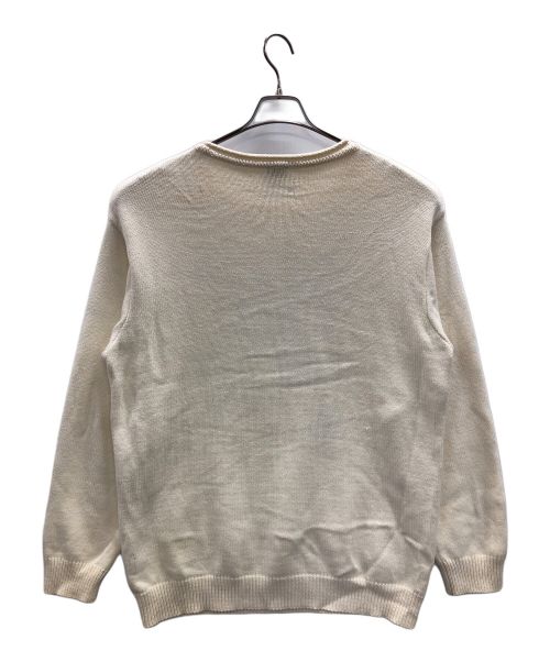 HUF（ハフ）HUF (ハフ) ニット HORUS JACQUARD SWEATER（ホルス ジャガード セーター） アイボリー×ブラック サイズ:XLの古着・服飾アイテム