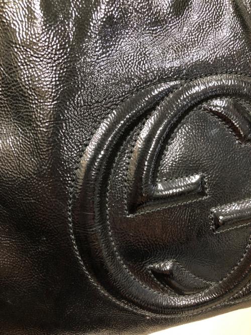 GUCCI（グッチ）GUCCI (グッチ) ソーホー インターロッキングG（ジー） チェーンショルダーバッグ ブラック サイズ:実寸サイズにてご確認下さい。の古着・服飾アイテム