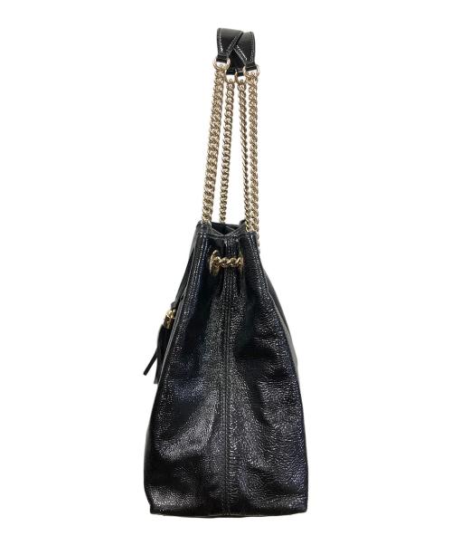 GUCCI（グッチ）GUCCI (グッチ) ソーホー インターロッキングG（ジー） チェーンショルダーバッグ ブラック サイズ:実寸サイズにてご確認下さい。の古着・服飾アイテム