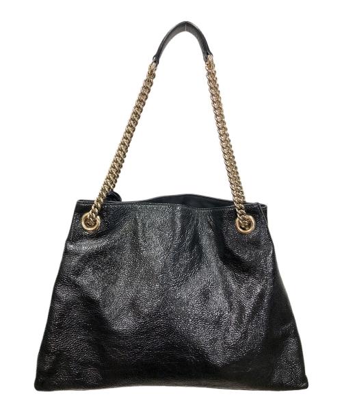 GUCCI（グッチ）GUCCI (グッチ) ソーホー インターロッキングG（ジー） チェーンショルダーバッグ ブラック サイズ:実寸サイズにてご確認下さい。の古着・服飾アイテム