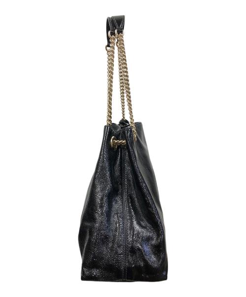 GUCCI（グッチ）GUCCI (グッチ) ソーホー インターロッキングG（ジー） チェーンショルダーバッグ ブラック サイズ:実寸サイズにてご確認下さい。の古着・服飾アイテム