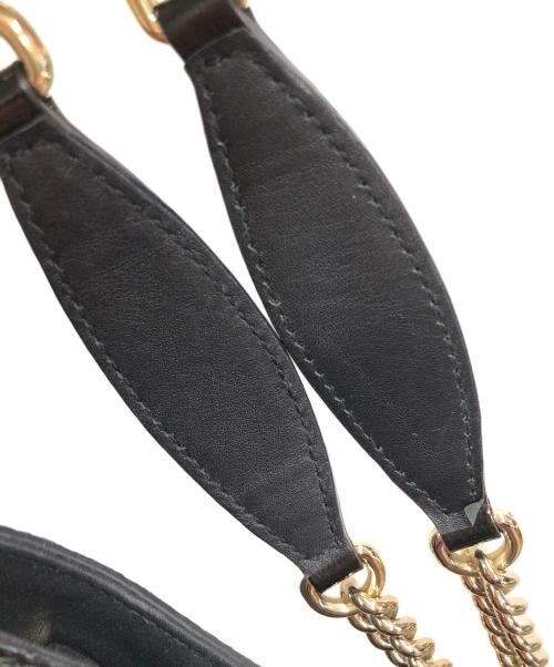 GUCCI（グッチ）GUCCI (グッチ) ソーホー インターロッキングG（ジー） チェーンショルダーバッグ ブラック サイズ:実寸サイズにてご確認下さい。の古着・服飾アイテム