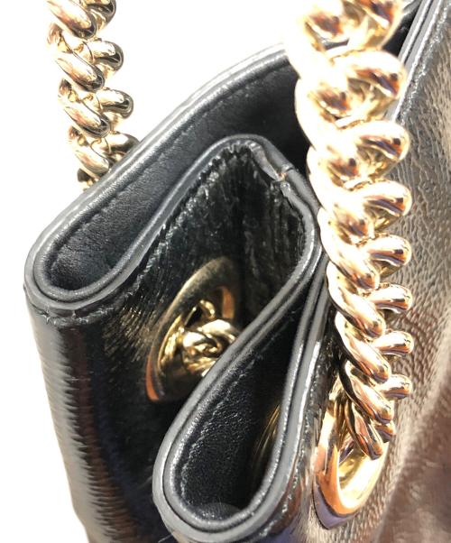 GUCCI（グッチ）GUCCI (グッチ) ソーホー インターロッキングG（ジー） チェーンショルダーバッグ ブラック サイズ:実寸サイズにてご確認下さい。の古着・服飾アイテム