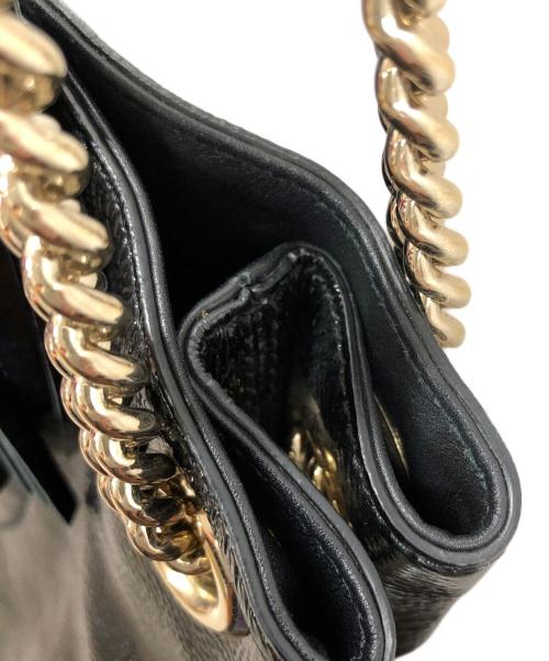 GUCCI（グッチ）GUCCI (グッチ) ソーホー インターロッキングG（ジー） チェーンショルダーバッグ ブラック サイズ:実寸サイズにてご確認下さい。の古着・服飾アイテム