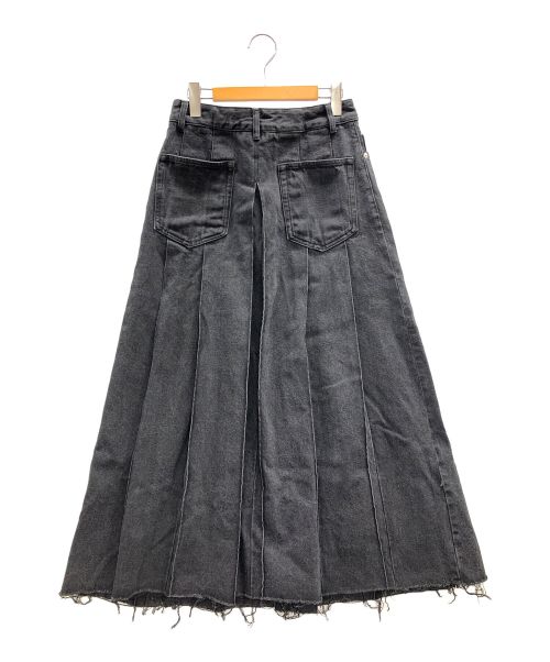 MAISON SPECIAL（メゾンスペシャル）MAISON SPECIAL (メゾンスペシャル) スカート Pleated Denim Skirt(プリーツデニムスカート) ブラック サイズ:38 未使用品の古着・服飾アイテム