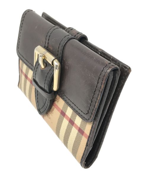BURBERRY（バーバリー）BURBERRY (バーバリー) 2つ折り財布 ブラウン×ベージュ サイズ:実寸サイズにてご確認ください。の古着・服飾アイテム