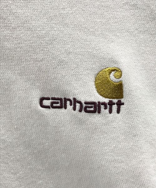 CarHartt（カーハート）CarHartt (カーハート) スウェット AMERICAN SCRIPT SWEAT（アメリカンスクリプトスウェット） 刺繍ロゴ ベージュ サイズ:Sの古着・服飾アイテム