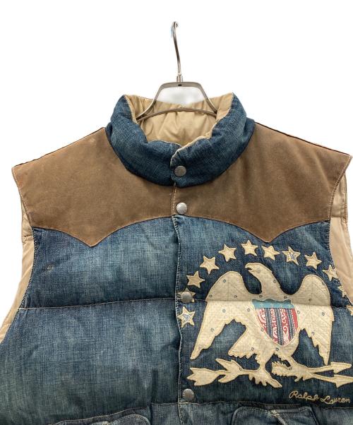 Denim & Supply Ralph Lauren（デニム＆サプライ ラルフローレン）DENIM & SUPPLY RALPH LAUREN (デニム＆サプライ ラルフローレン) デニムダウンベスト インディゴ サイズ:実寸サイズにてご確認ください。の古着・服飾アイテム