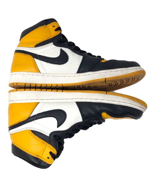 NIKE（ナイキ）NIKE (ナイキ) ハイカットスニーカー AIR JORDAN 1 RETRO HIGH OG TAXI (エア ジョーダン 1 レトロ ハイ オリジナル タクシー) イエロー×ブラック サイズ:28cmの古着・服飾アイテム