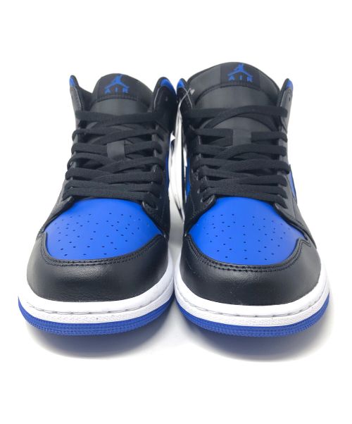 NIKE（ナイキ）NIKE (ナイキ) スニーカー AIR JORDAN 1 MID(ナイキ エア ジョーダン 1 ミッド) ブラック×ブルー サイズ:28cm 未使用品の古着・服飾アイテム