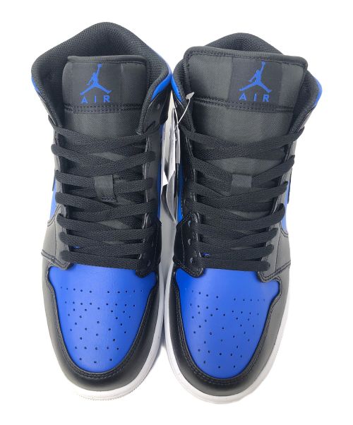 NIKE（ナイキ）NIKE (ナイキ) スニーカー AIR JORDAN 1 MID(ナイキ エア ジョーダン 1 ミッド) ブラック×ブルー サイズ:28cm 未使用品の古着・服飾アイテム
