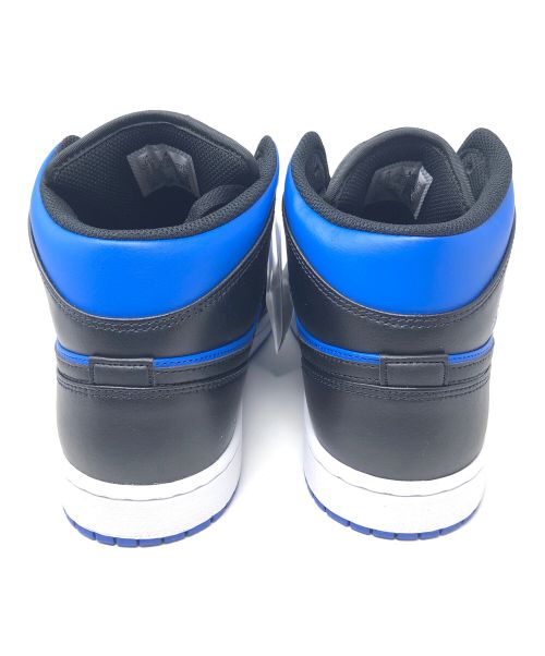NIKE（ナイキ）NIKE (ナイキ) スニーカー AIR JORDAN 1 MID(ナイキ エア ジョーダン 1 ミッド) ブラック×ブルー サイズ:28cm 未使用品の古着・服飾アイテム
