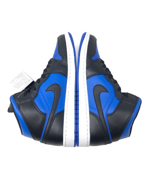 NIKE（ナイキ）NIKE (ナイキ) スニーカー AIR JORDAN 1 MID(ナイキ エア ジョーダン 1 ミッド) ブラック×ブルー サイズ:28cm 未使用品の古着・服飾アイテム