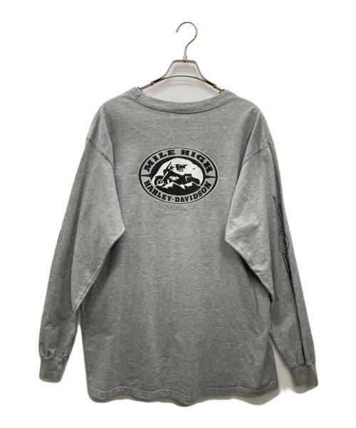 HARLEY-DAVIDSON（ハーレーダビッドソン）HARLEY-DAVIDSON (ハーレーダビッドソン) ロングスリーブTシャツ グレー サイズ:XLの古着・服飾アイテム