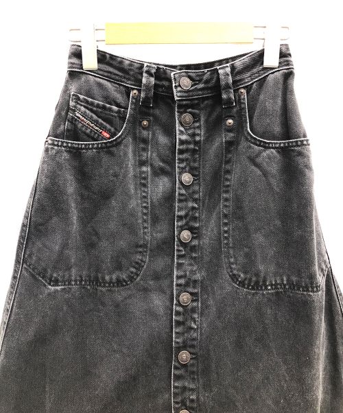 DIESEL（ディーゼル）DIESEL (ディーゼル) デニムスカート ブラック サイズ:24の古着・服飾アイテム