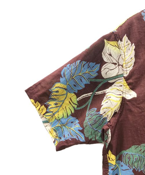 Duke Kahanamoku（デュークカハナモク）Duke Kahanamoku (デュークカハナモク) アロハシャツ MONSTERA（モンステラ） ブラウン サイズ:Lの古着・服飾アイテム