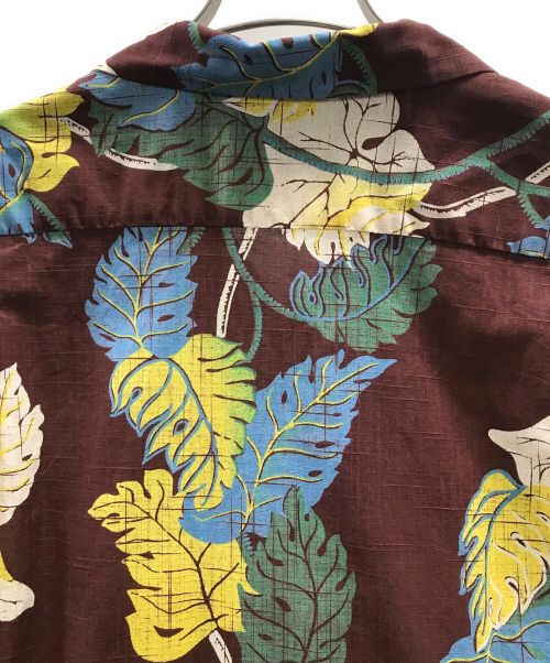 Duke Kahanamoku（デュークカハナモク）Duke Kahanamoku (デュークカハナモク) アロハシャツ MONSTERA（モンステラ） ブラウン サイズ:Lの古着・服飾アイテム