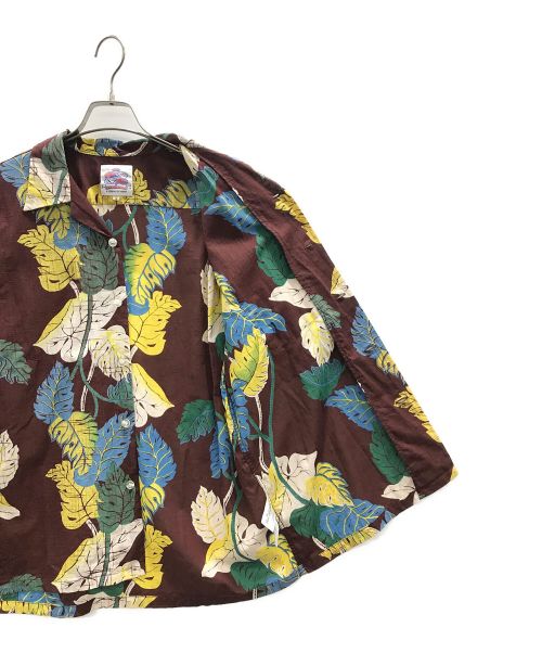 Duke Kahanamoku（デュークカハナモク）Duke Kahanamoku (デュークカハナモク) アロハシャツ MONSTERA（モンステラ） ブラウン サイズ:Lの古着・服飾アイテム